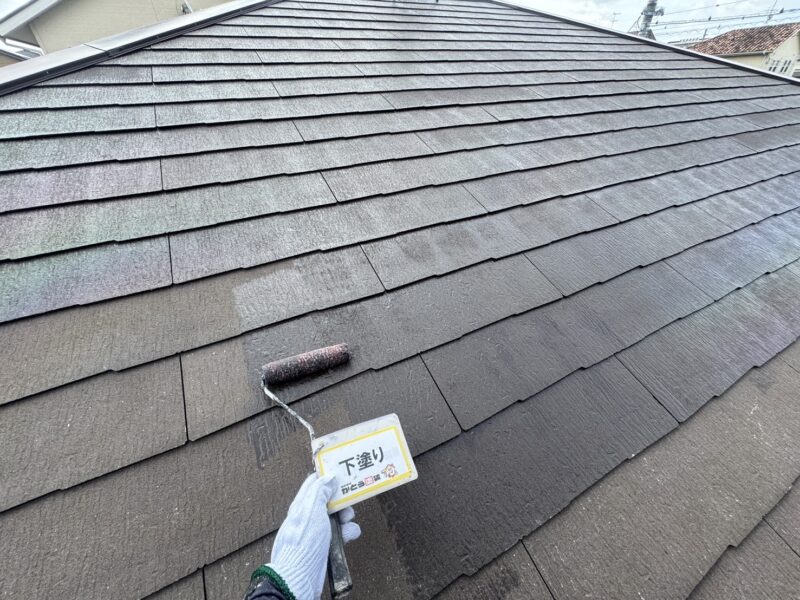 下塗りの様子です。