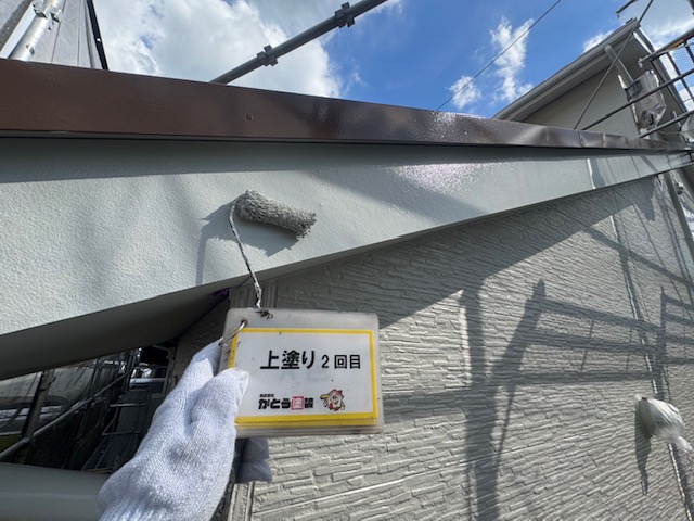 上塗り2回目の様子です。