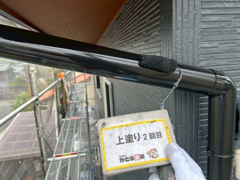 上塗り2回目の様子です。