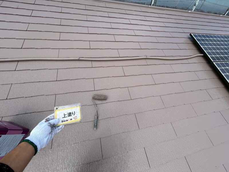 上塗りの様子です。