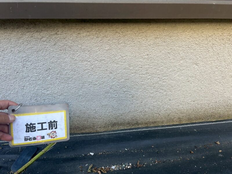 新築時は真っ白だったと思いますが、汚れが付着し黒くなっていました。