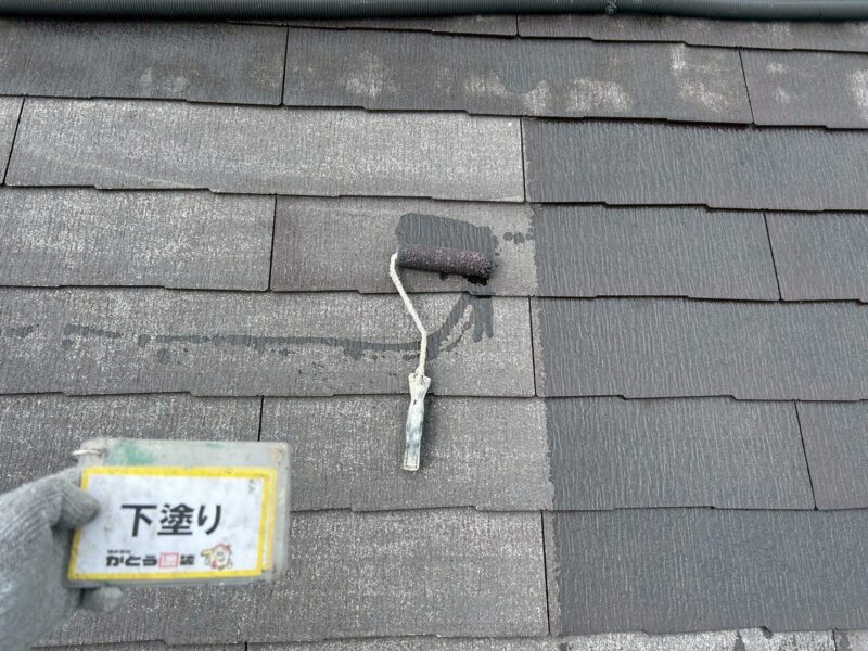 下塗りの様子です。