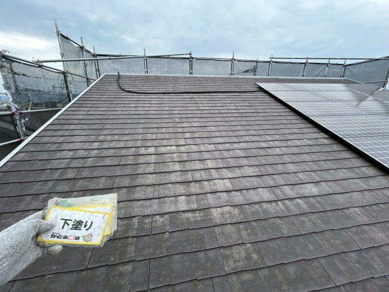 下塗り完了しました。