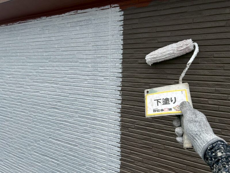 下塗りの様子です。