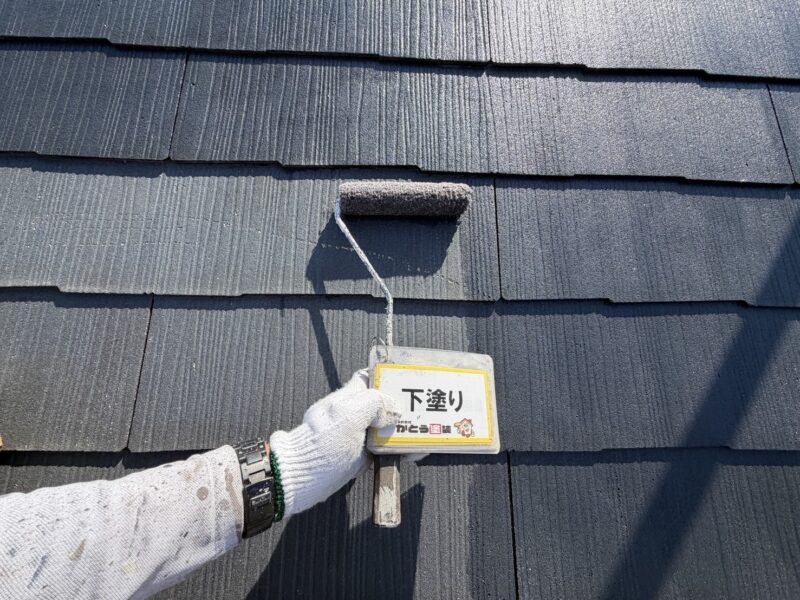 下塗りの様子です。