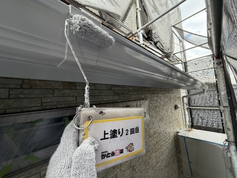 上塗り2回目の様子です。