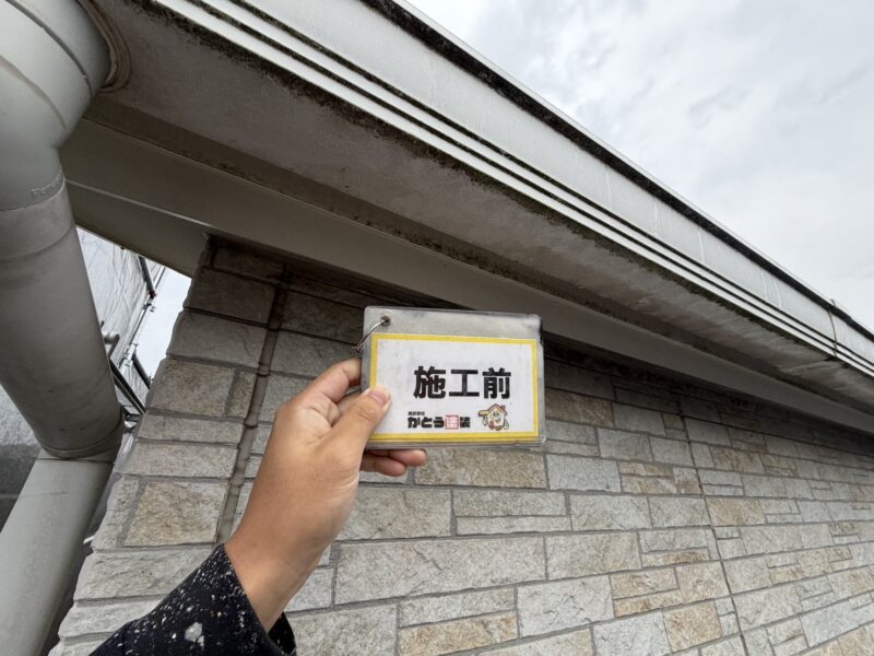 日当たりの悪い箇所には、汚れが蓄積し、コケや藻が発生していました。