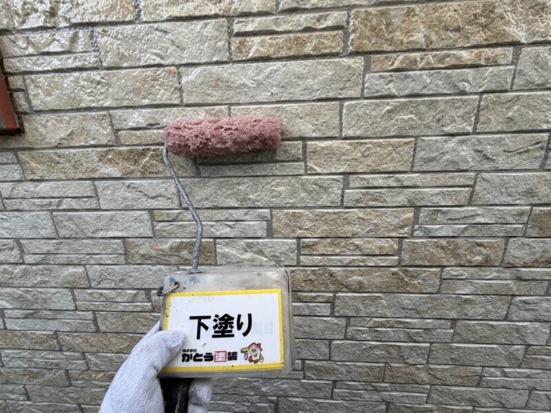 下塗りの様子です。