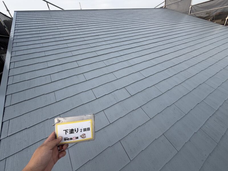 下塗り2回目完了しました。