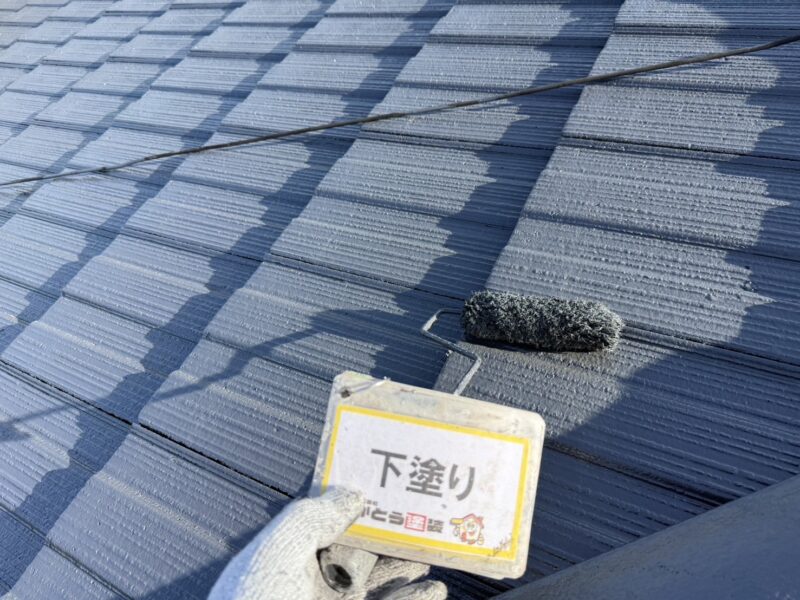 下塗りの様子です。