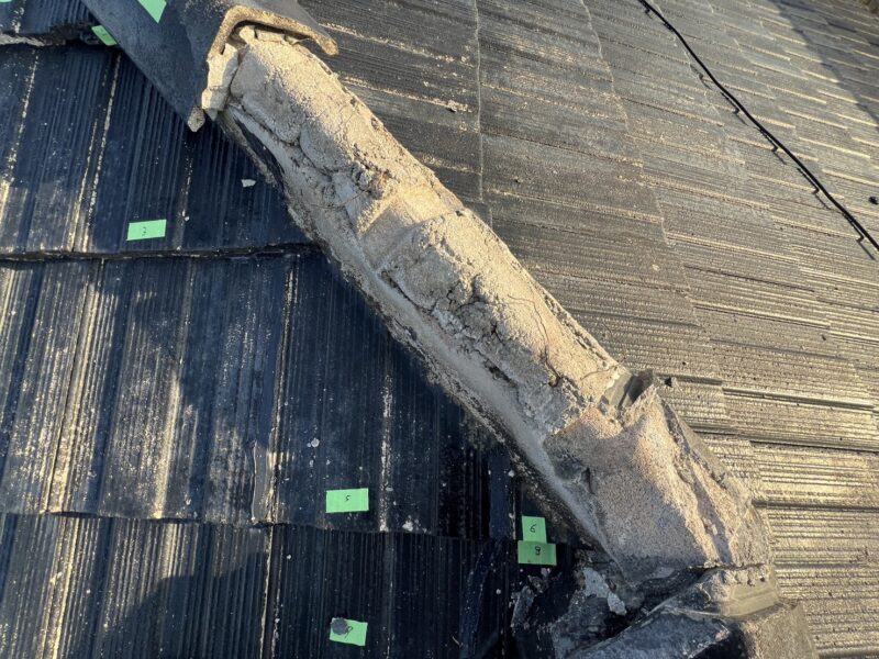 入水箇所付近の棟を解体しています。