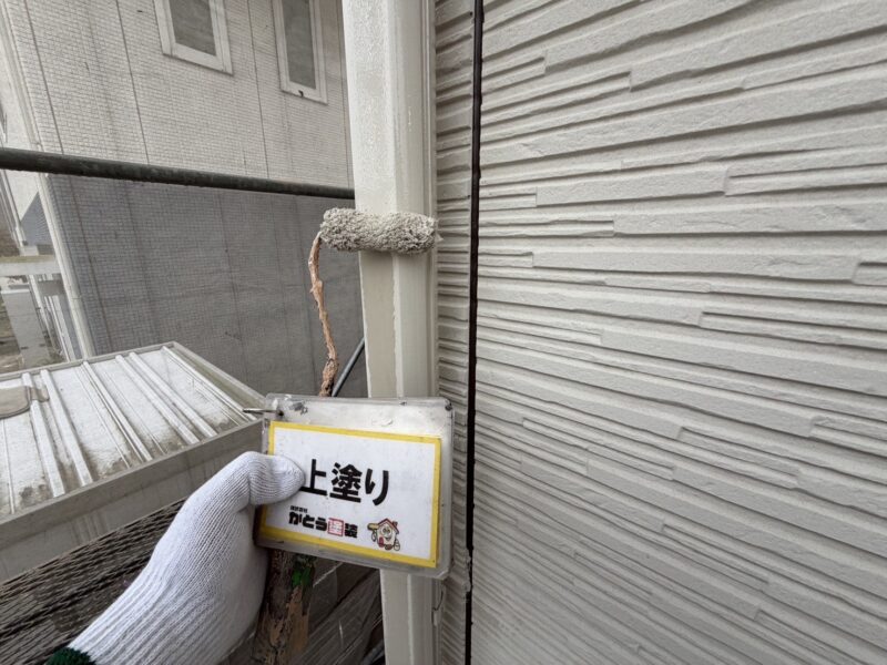 上塗りの様子です。