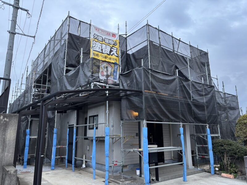 足場仮設の様子です。