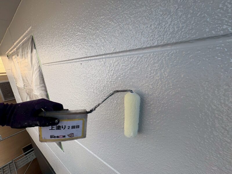 上塗り2回目の様子です。