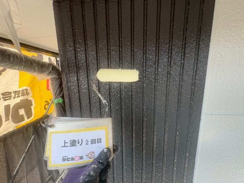 上塗り2回目の様子です。