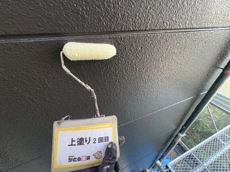 上塗り2回目の様子です。
