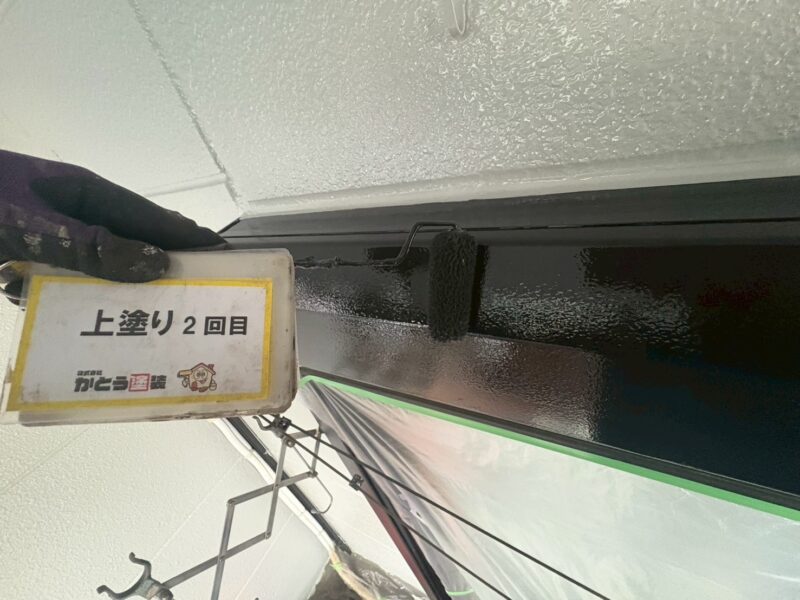 上塗り2回目の様子です。