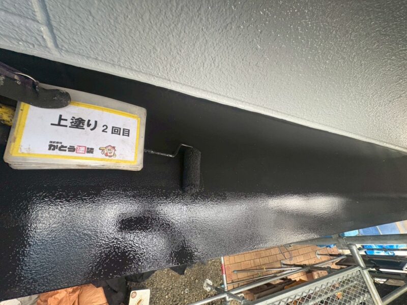 上塗り2回目の様子です。