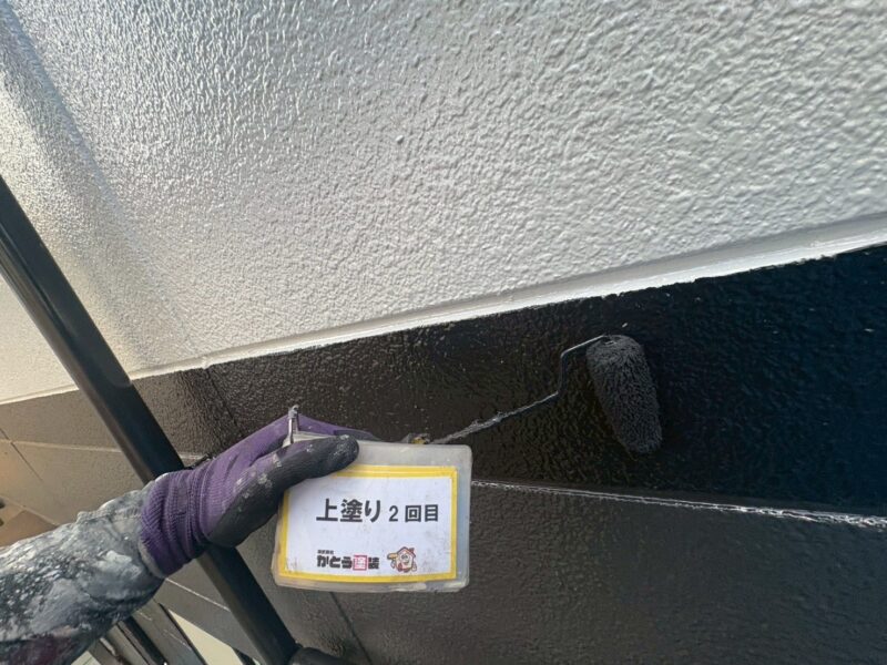 上塗り2回目の様子です。