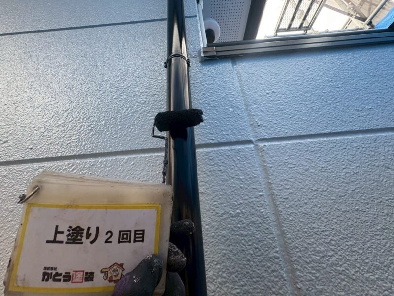 上塗り2回目の様子です。