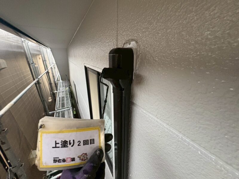 上塗り2回目の様子です。