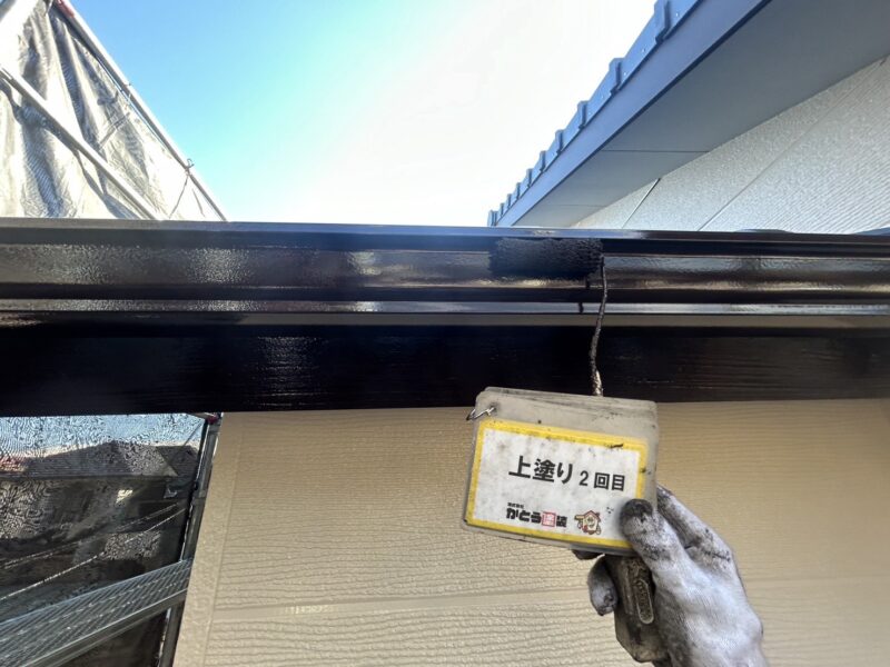 上塗り2回目の様子です。
