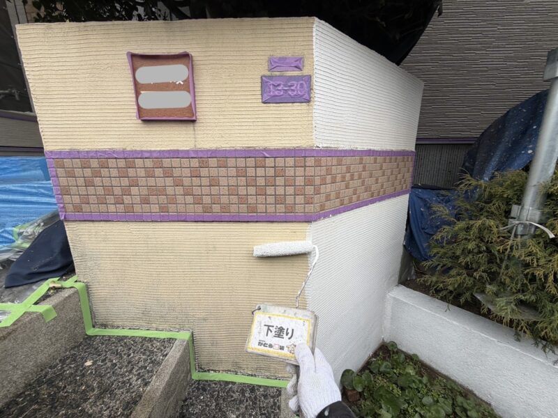 下塗りの様子です。
