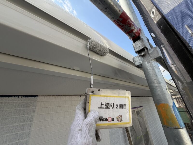 上塗り2回目の様子です。