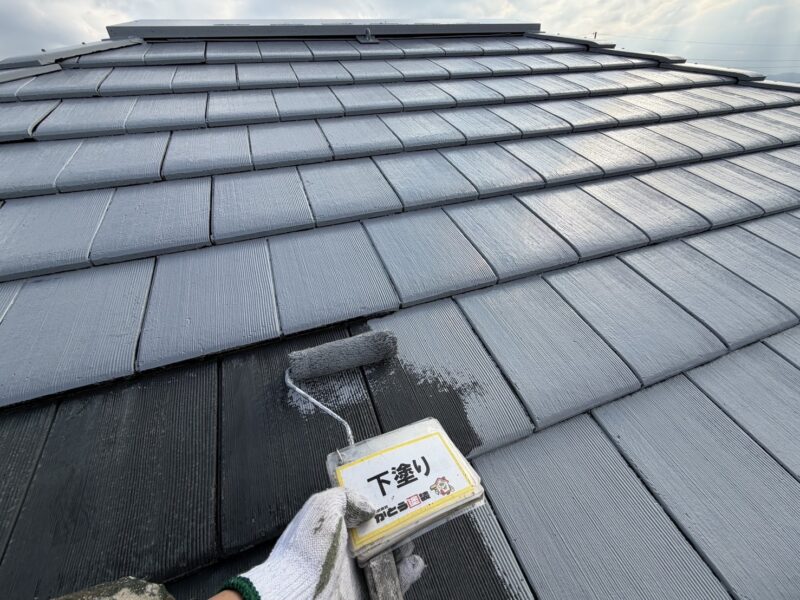 下塗りの様子です。