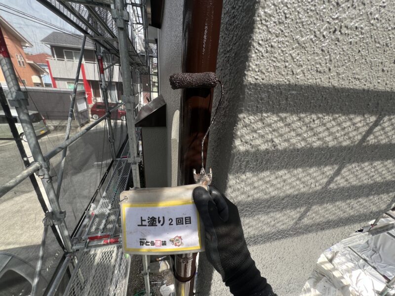 上塗り2回目の様子です。