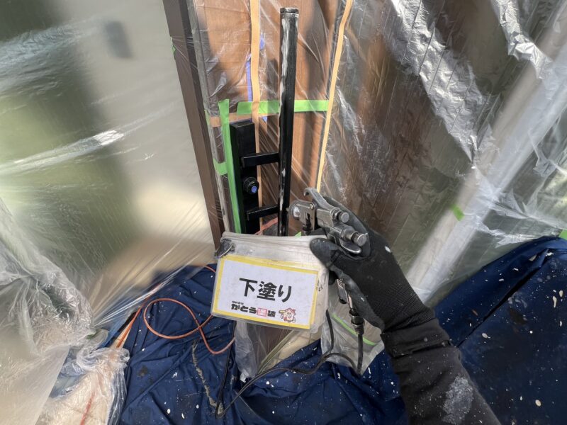 下塗りの様子です。