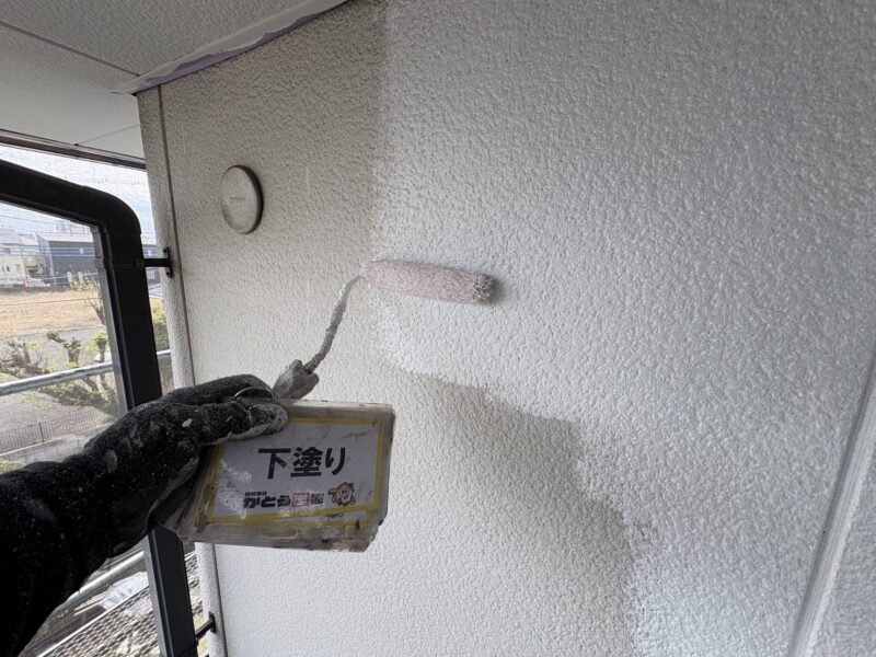 下塗りの様子です。