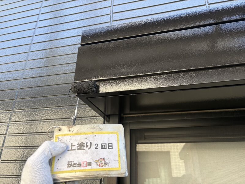 上塗り2回目の様子です。