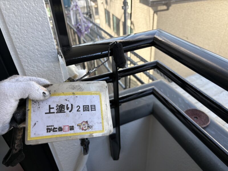 上塗り2回目の様子です。