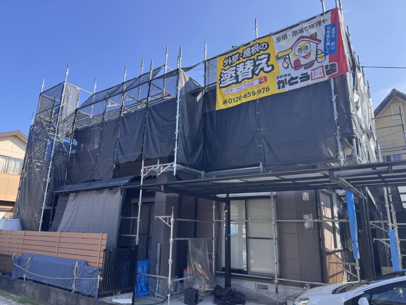 足場仮設の様子です。