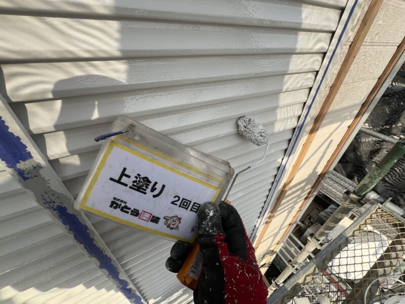 上塗り2回目の様子です。