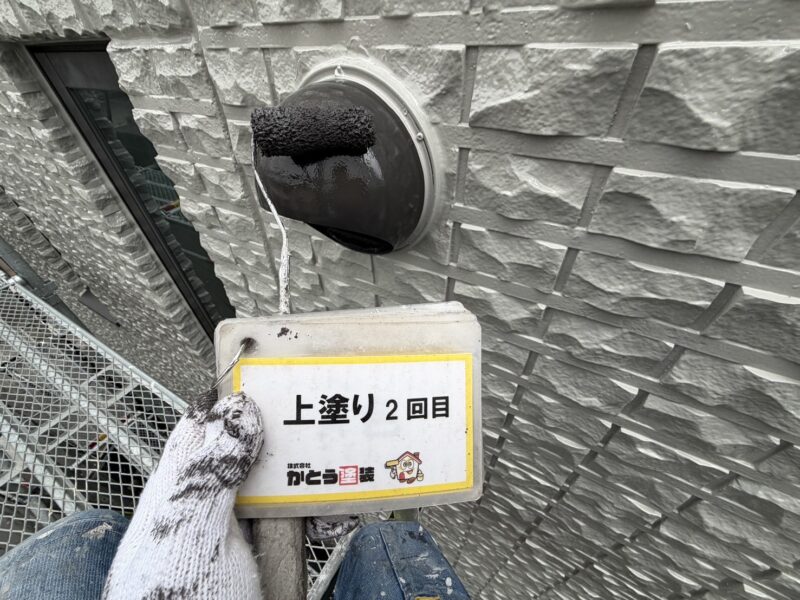 上塗り2回目の様子です。