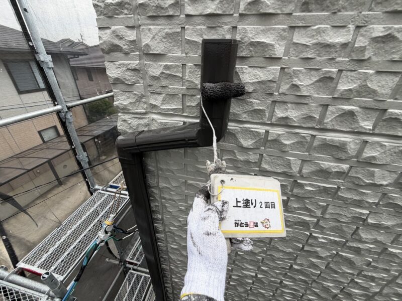 上塗り2回目の様子です。