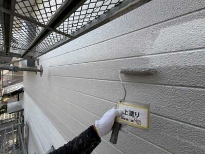 【大津町Y様邸】外壁の上塗りをおこないました