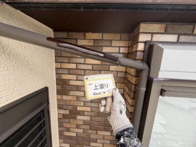 【玉東町S様邸】付帯部の上塗り2回目をおこないました