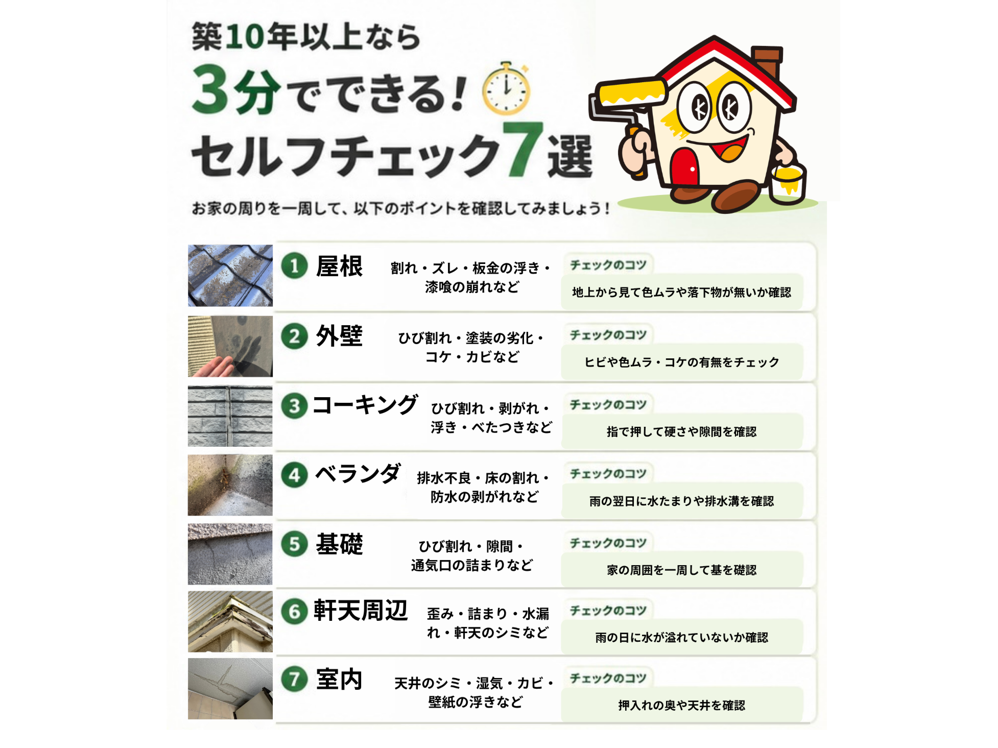 築10年以上なら確認したい｜3分で見つける自宅の危険サイン7選