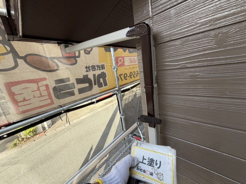 上塗りの様子です。