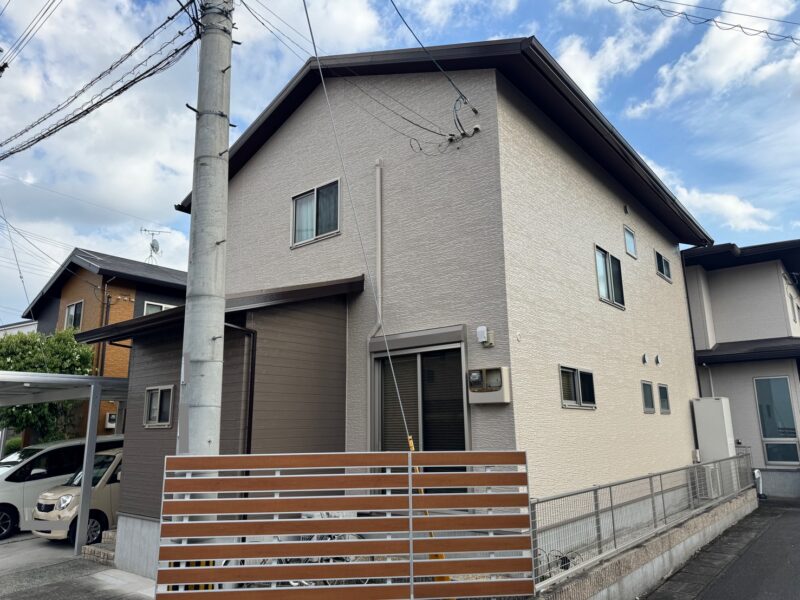 【熊本市北区K様邸】上品さと耐候性のバランスの取れた艶のある外壁に仕上がりました