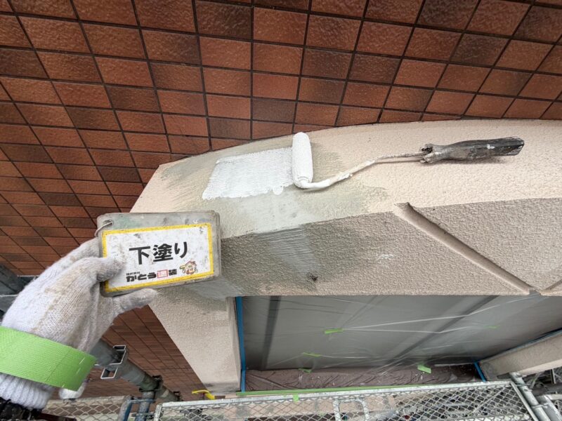 下塗りの様子です。