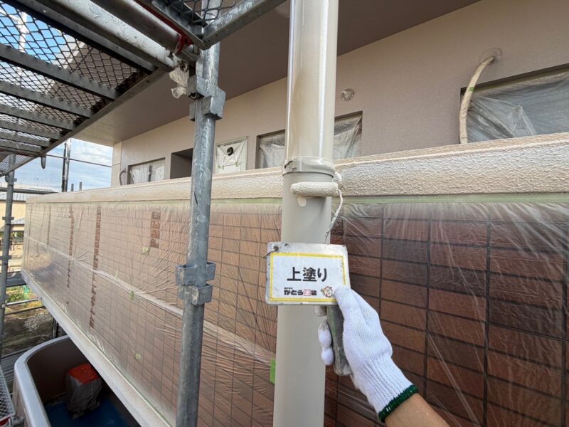 上塗りの様子です。