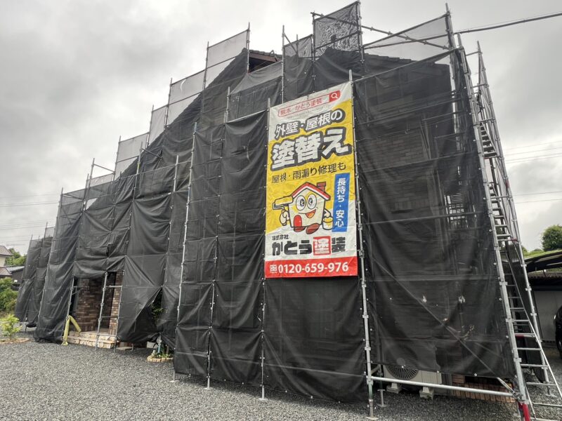 足場仮設の様子です。