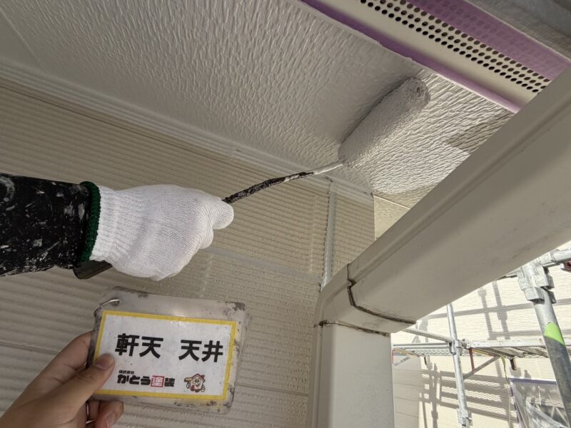 防カビ・防藻性のある専用の塗料で塗り替えています。