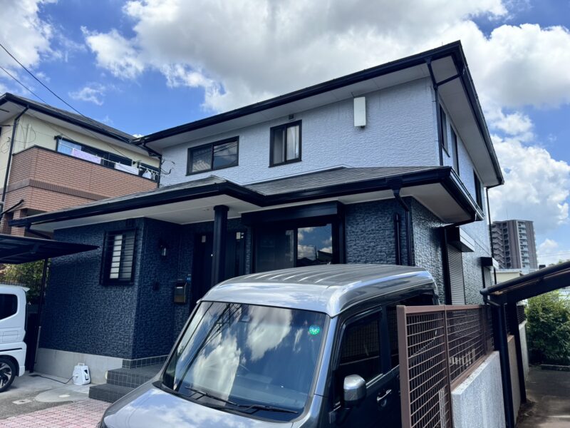 【熊本市東区I様邸】多彩な模様と立体感でデザイン性を向上させるWB多彩仕上げ工法で施工しました