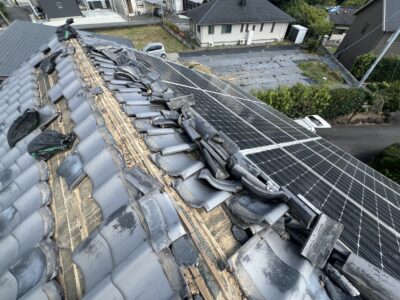 【宇城市Y様邸】熊本地震による屋根瓦崩壊の現地調査をおこないました