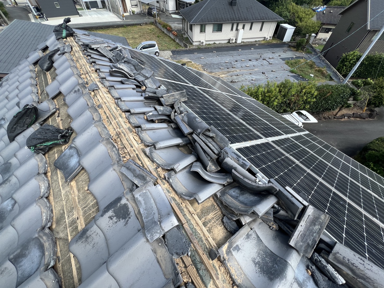 【宇城市Y様邸】熊本地震による屋根瓦崩壊の現地調査をおこないました